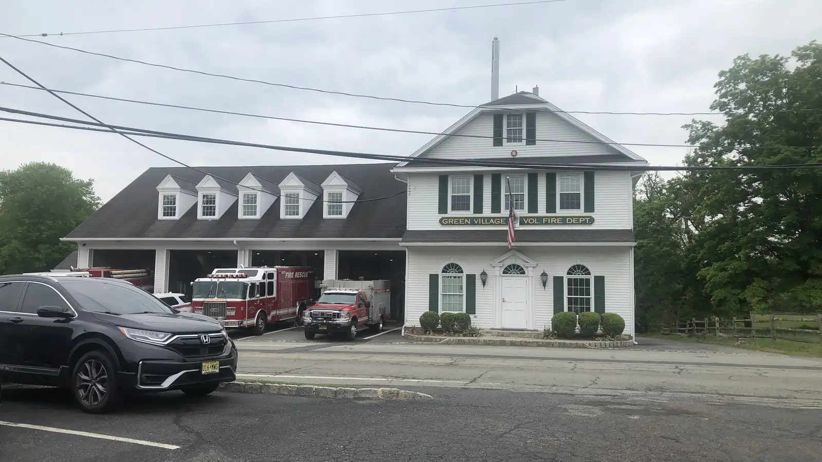 The Green Village volunteer fire department building in Chatham Township, New Jersey