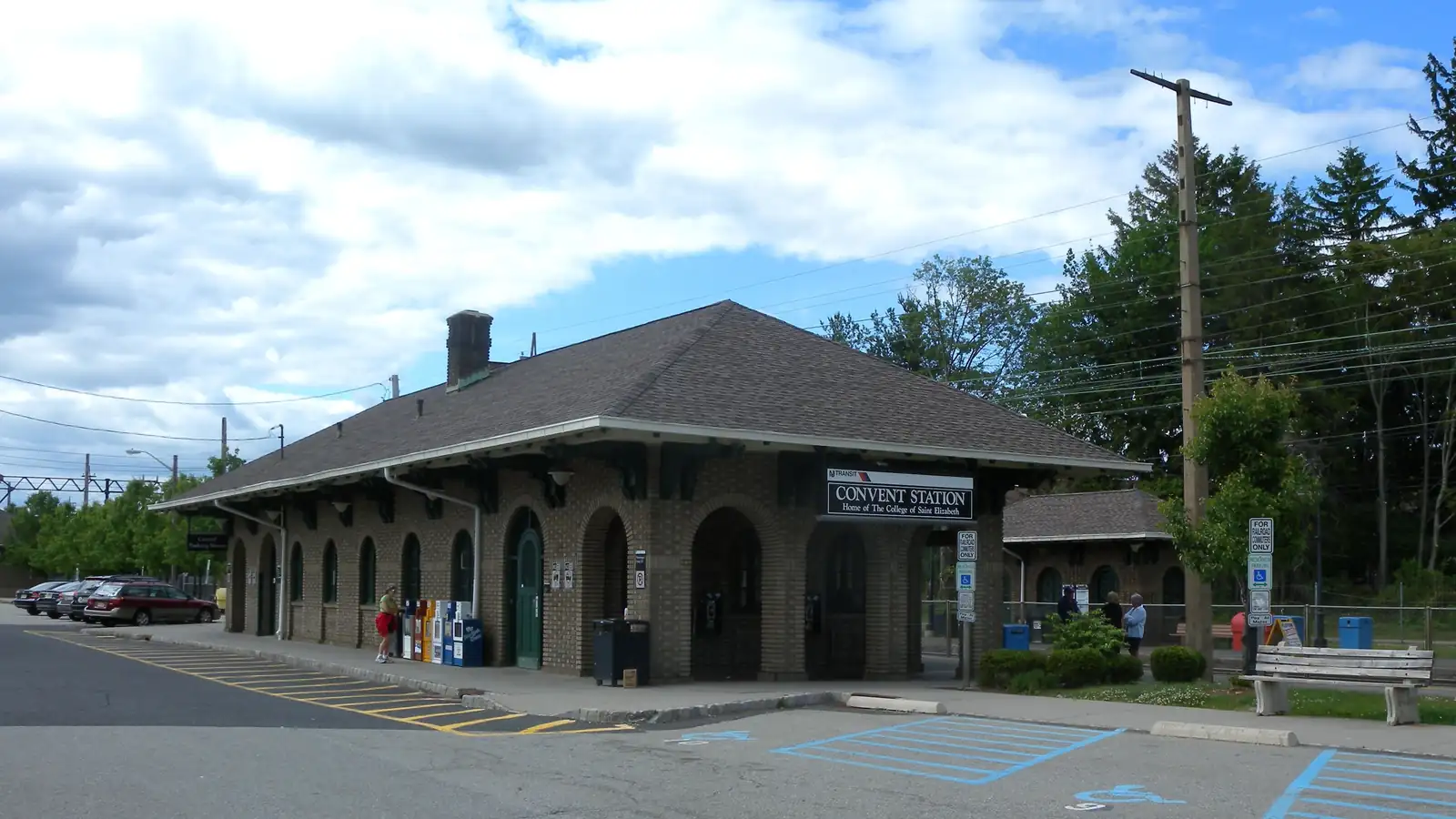 The Convent Station railway depot in Morris Township, New Jersey